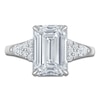 Thumbnail Image 3 of Certified Emerald-Cut Lab-Grown Diamond Engagement Ring 4-3/8 ct tw 14K White Gold