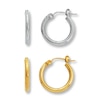 Thumbnail Image 1 of Hoop Earrings  Boxed Gift Set 14K Two-Tone Gold