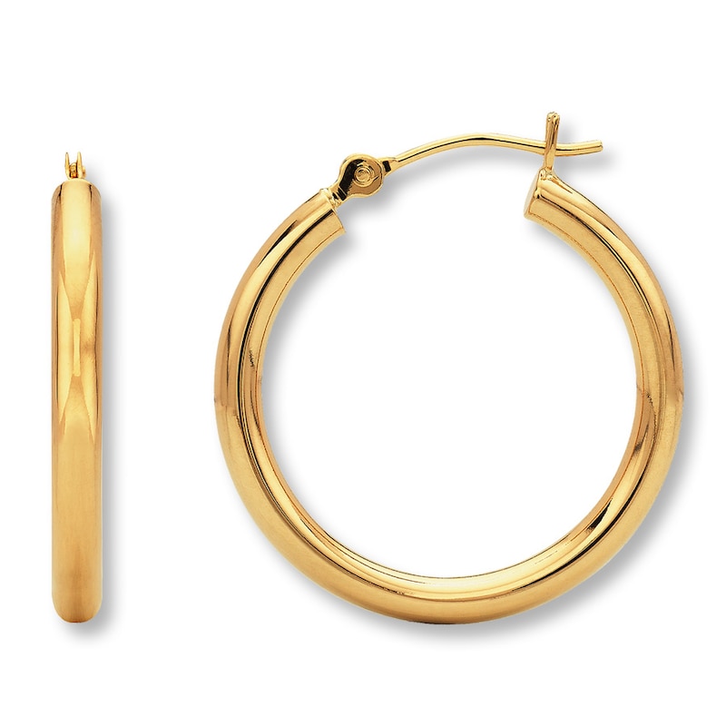 Hoop Earrings 14K Yellow Gold