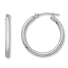 Thumbnail Image 1 of Hoop Earrings 14K White Gold 20mm