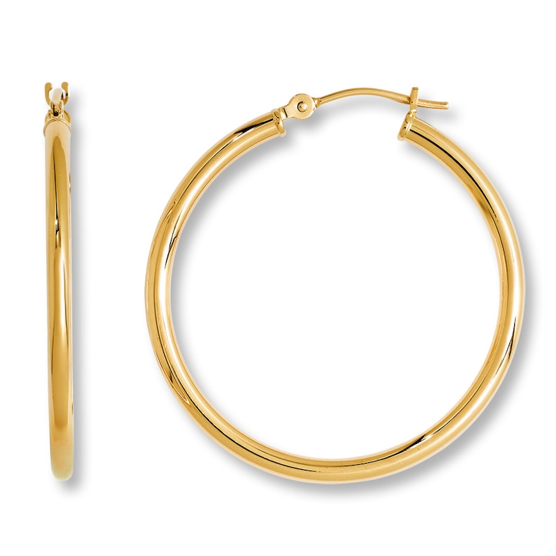 Main Image 1 of Hoop Earrings 14K Yellow Gold 30mm