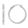 Thumbnail Image 1 of Hoop Earrings Round 14K White Gold