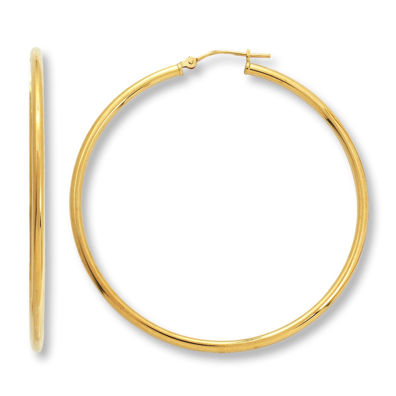 Main Image 1 of Hoop Earrings 14K Yellow Gold 50mm