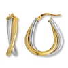 Thumbnail Image 1 of Double Hoop Earrings 14K Two-Tone Gold