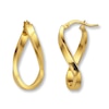 Thumbnail Image 1 of Twisted Hoop Earrings 14K Yellow Gold