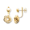 Thumbnail Image 1 of Love Knot Front-Back Earrings 10K Yellow Gold