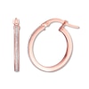Thumbnail Image 1 of Glitter Hoop Earrings 10K Rose Gold