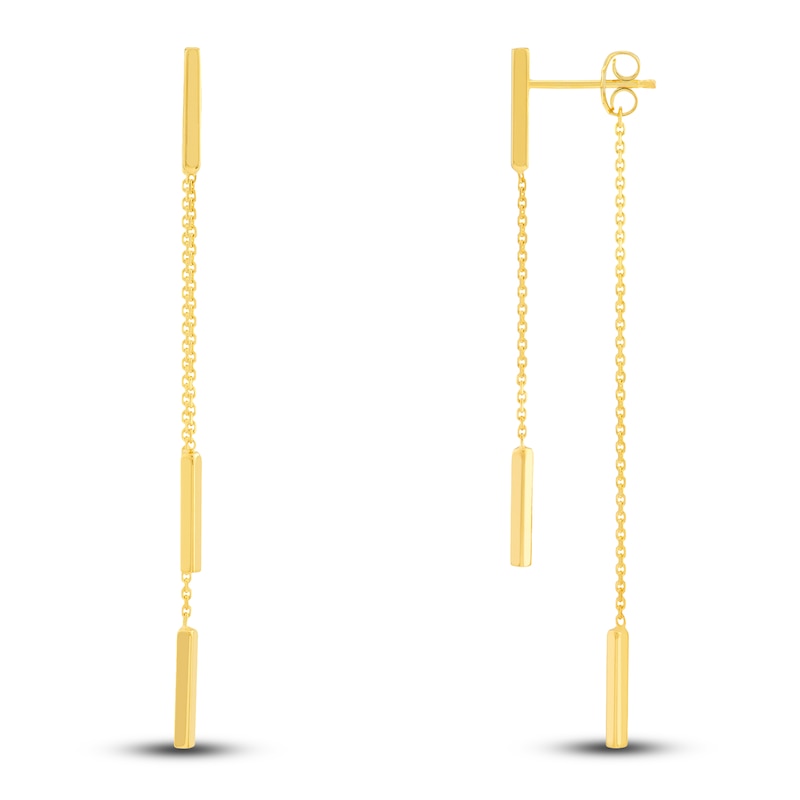 Main Image 1 of Front-Back Earrings 14K Yellow Gold