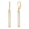 Glitter Bar Earrings 10K Yellow Gold