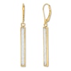 Glitter Bar Earrings 10K Yellow Gold