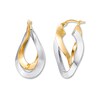 Thumbnail Image 1 of Twist Hoop Earrings 14K Two-Tone Gold