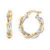 Thumbnail Image 1 of Twist Hoop Earrings 14K Two-Tone Gold