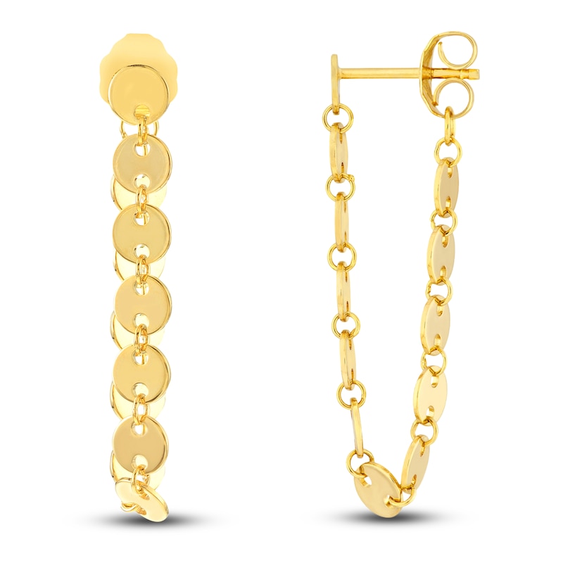 Main Image 1 of Chain Earrings 14K Yellow Gold