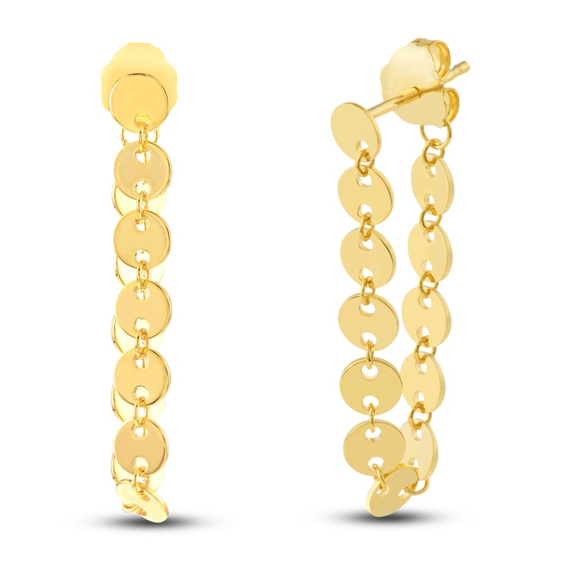 Main Image 2 of Chain Earrings 14K Yellow Gold