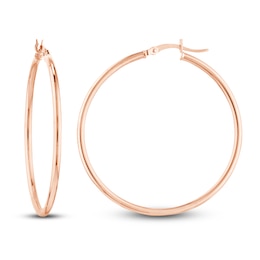 Hoop Earrings 14K Rose Gold 40mm
