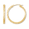Thumbnail Image 0 of Textured Hoop Earrings 10K Yellow Gold
