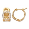 Thumbnail Image 0 of Diamond Hoop Earrings 3/4 ct tw Round-cut 14K Yellow Gold