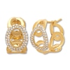 Thumbnail Image 1 of Diamond Hoop Earrings 3/4 ct tw Round-cut 14K Yellow Gold