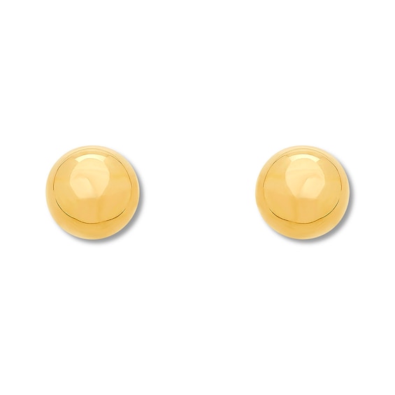 Round Ball Stud Earrings 10K Yellow Gold | -earrings | Earrings ...