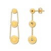 Thumbnail Image 1 of Drop Earrings Round Sphere 14K Yellow Gold