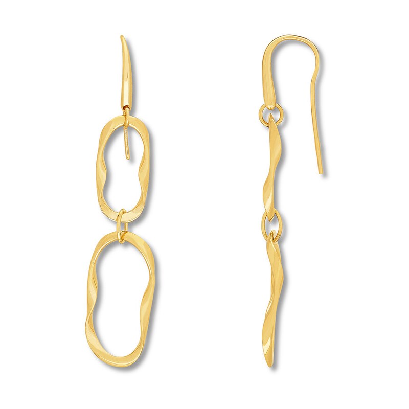 Main Image 1 of Link Dangle Earrings 14K Yellow Gold