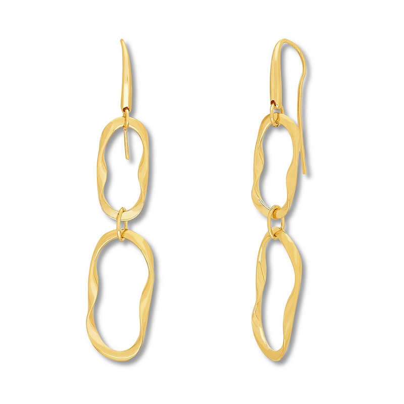 Main Image 2 of Link Dangle Earrings 14K Yellow Gold