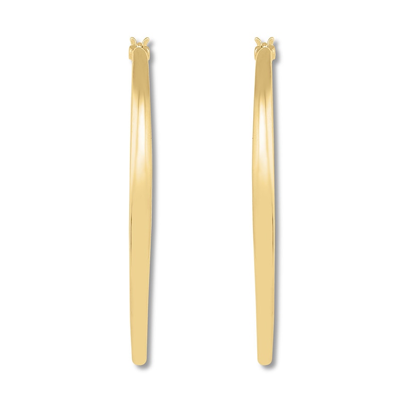 Main Image 2 of Round 50mm Hoop Earrings 10K Yellow Gold