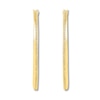 Textured Round Hoop Earrings 50mm 10K Yellow Gold