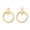 Front Facing Hoop Earrings 10K Yellow Gold