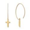 Thumbnail Image 0 of Cross Dangle Earrings 14K Yellow Gold