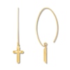 Thumbnail Image 1 of Cross Dangle Earrings 14K Yellow Gold