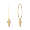 Thumbnail Image 2 of Cross Dangle Earrings 14K Yellow Gold