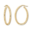 Thumbnail Image 0 of Oval Hoop Earrings 14K Yellow Gold