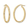 Thumbnail Image 0 of Oval Hoop Earrings 14K Yellow Gold