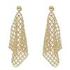 Thumbnail Image 1 of Woven Square Dangle Earrings 10K Yellow Gold