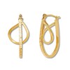 Orb Hoop Earrings 14K Yellow Gold