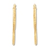 Thumbnail Image 2 of Textured Double Hoop Earrings 14K Yellow Gold