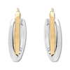Thumbnail Image 2 of Double Hoop Earrings 14K Two-Tone Gold