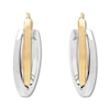 Thumbnail Image 3 of Double Hoop Earrings 14K Two-Tone Gold