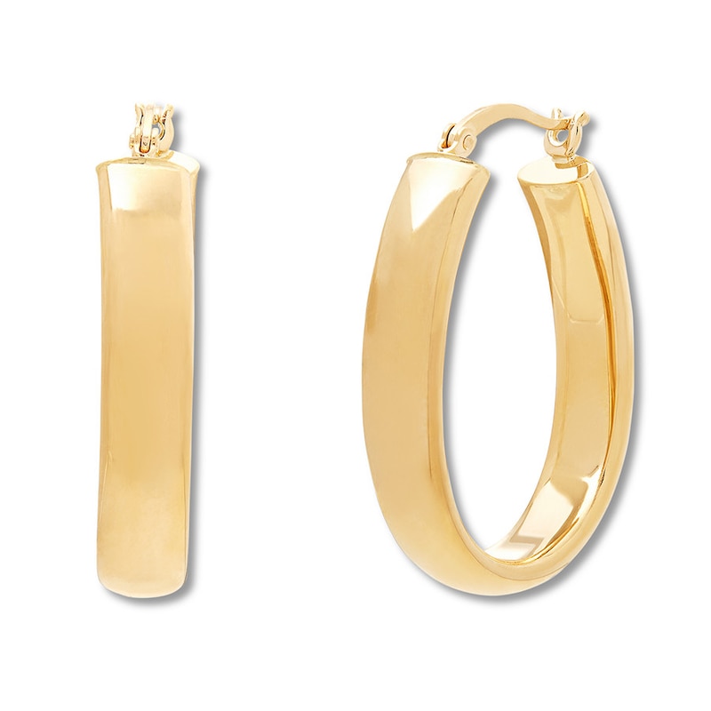 Hoop Earrings 10K Yellow Gold 30mm
