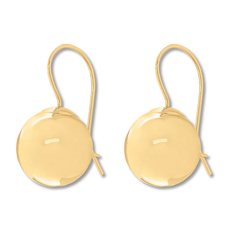 Main Image 1 of Polished Sphere Earrings 14K Yellow Gold