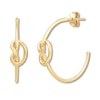 Knot Hoop Earrings 10K Yellow Gold