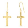 Thumbnail Image 2 of Cross Drop Earrings 14K Yellow Gold
