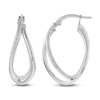 Thumbnail Image 1 of Twisted Hoop Earrings 14K White Gold