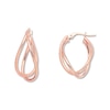 Thumbnail Image 1 of Twisted Hoop Earrings 14K Rose Gold
