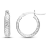 Thumbnail Image 1 of Hoop Earrings 14K White Gold 15mm