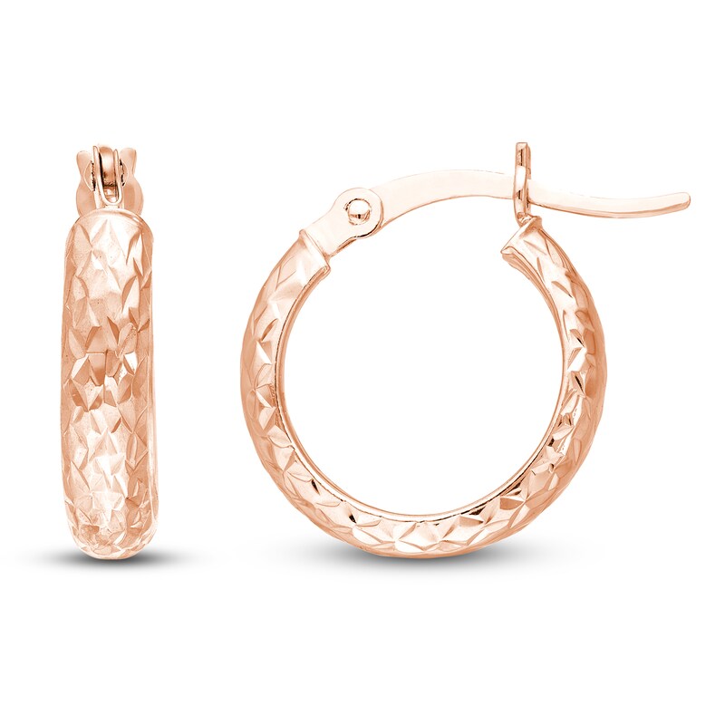 Main Image 1 of Hoop Earrings 14K Rose Gold 15mm