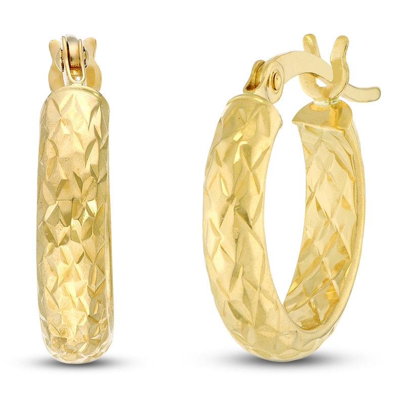 Main Image 2 of Hoop Earrings 14K Yellow Gold 15mm
