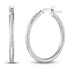 Thumbnail Image 2 of Hoop Earrings 14K White Gold 25mm
