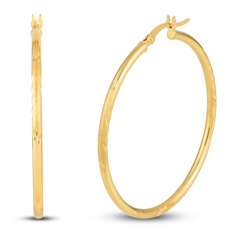 Main Image 2 of Hoop Earrings 14K Yellow Gold 40mm